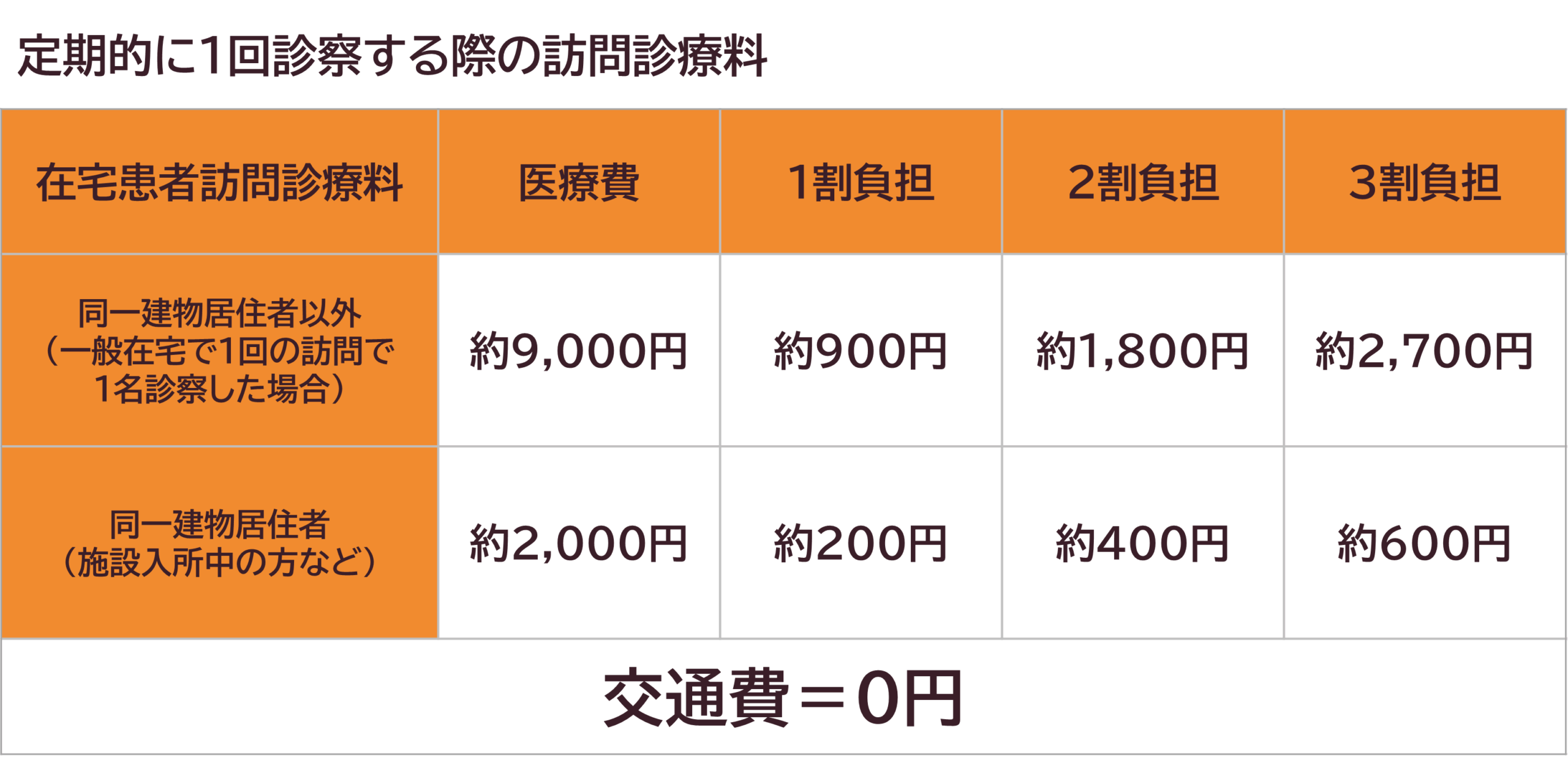 訪問 診療 料金